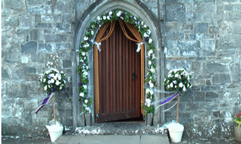 wedding arches for outside the church