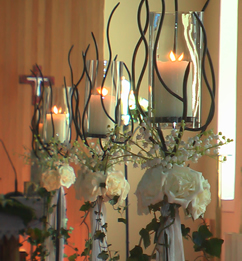 Wedding Church Candles Church Lanterns Floral Arches Bridal